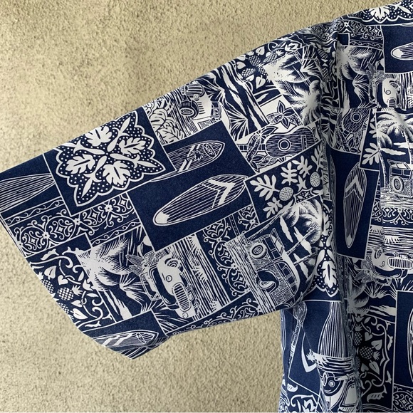 🌴 “Royal Creations” Hawaiian Aloha Camp Shirt size L - Picture 6 of 12